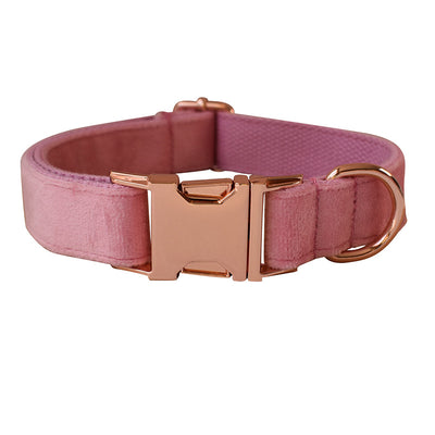 Collar para Mascota de Microfibra Doble Capa con Hebilla Oro Rosado - Image 2