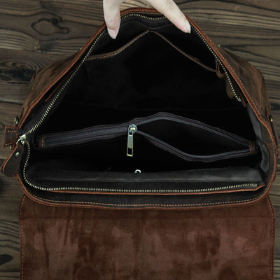 Bolso Bandolera de Cuero Vacuno Estilo Retro - Image 7