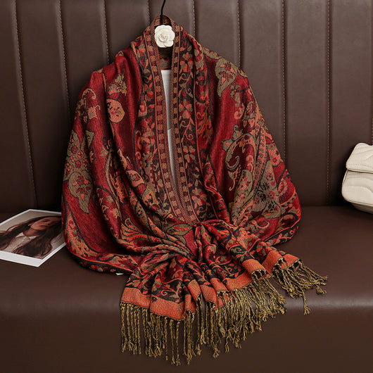 Chal Jacquard para Mujer - Ligero y Versátil para Primavera y Verano