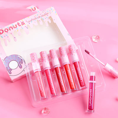 Set de 6 Brillos Labiales de Alto Brillo con Diamantes