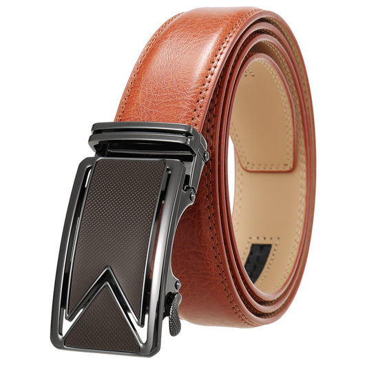 Cinturón de Cuero Bovino Premium con Hebilla Automática de Doble Capa - Image 2