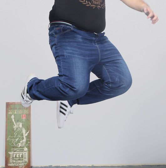 Jeans Talla Grande Cintura Elástica Holgados Modernos - Image 4