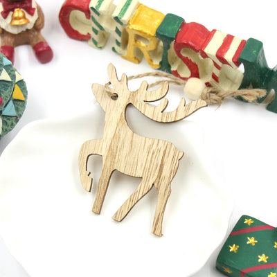 Adorno Navideño de Madera - Reno con Copo de Nieve - Image 12