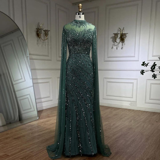 Vestido de Gala Elegante con Mangas Volantes y Falda Sirena - Image 47