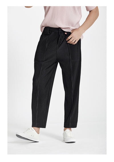 Pantalones Casuales para Hombre con Pretina Plisada y Puño Ajustable - Image 9
