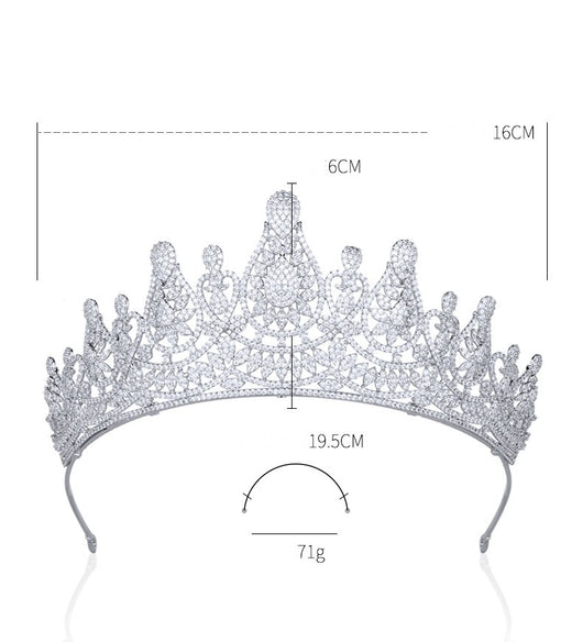 Diadema de Novia con Coronita de Circonitas - Image 6