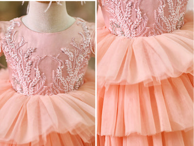 Vestido Infantil de Moda con Volantes Elegantes - Image 8