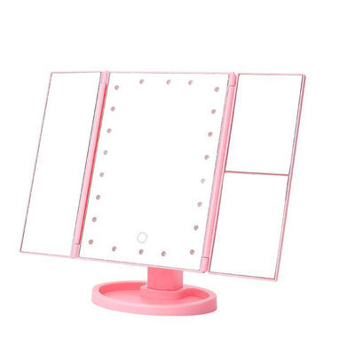 Espejo de Maquillaje Plegable Tri-Lateral con Luz LED Integrada - Image 11