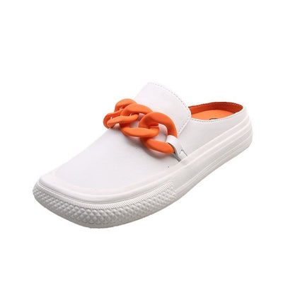 Zapatillas Blancas Minimalistas con Suela Convertible para Mujer