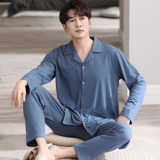 Pijama Cardigan Modal para Hombre - Conjunto Casual de Descanso - Image 9