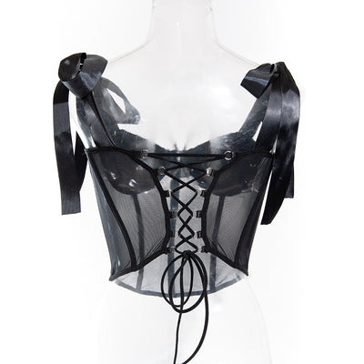 Corset Sensual con Tirantes Lentejuelas y Anillo de Acero - Image 16