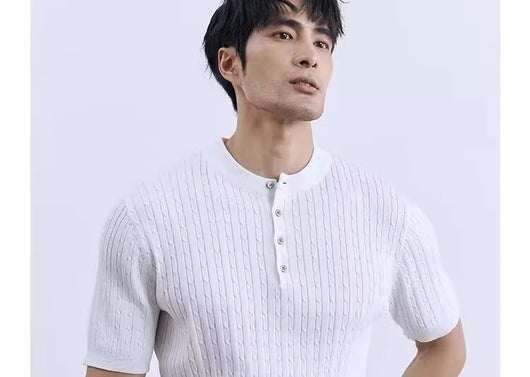 Polo Casual Slim Fit de Punto para Hombre - Cuello Redondo Premium - Image 27