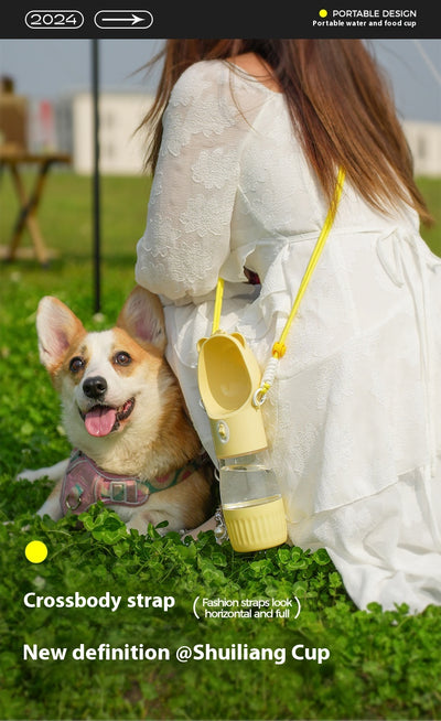 Botella de Agua Portátil 2 en 1 para Perros y Gatos con Comedero Integrado - Image 25
