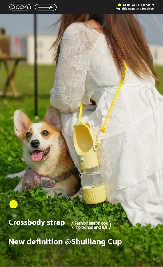 Botella de Agua Portátil 2 en 1 para Perros y Gatos con Comedero Integrado - Image 25