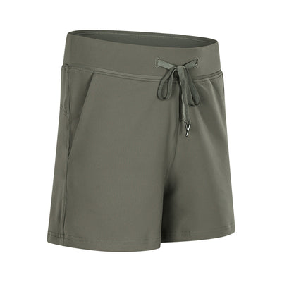 Shorts de Yoga con Bolsillos y Cintura Elástica