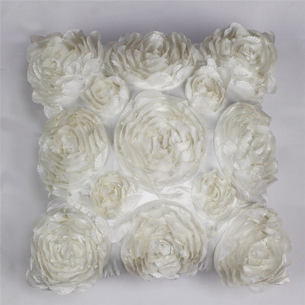 Funda de almohada con bordado de rosas - Image 8