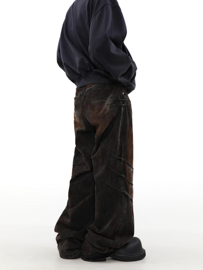 Pantalones Vaqueros Holgados Desgastados para Hombre - Estilo Urbano Relajado - Image 4