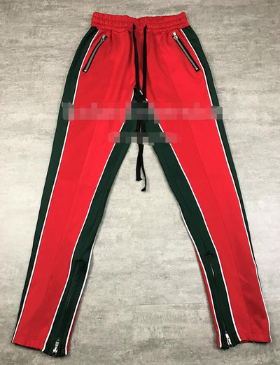 Pantalones Deportivos con Cierre en Tobillo y Rayas Contrastantes - Image 9