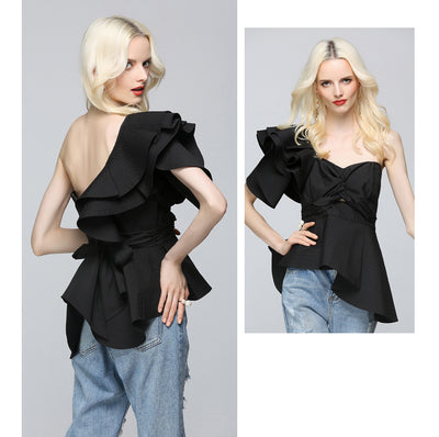 Blusa Asimétrica de Hombro Único - Image 10