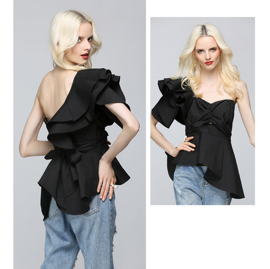 Blusa Asimétrica de Hombro Único - Image 10