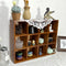 Gabinete Retro de Madera Maciza con 12 Compartimentos para Tazas