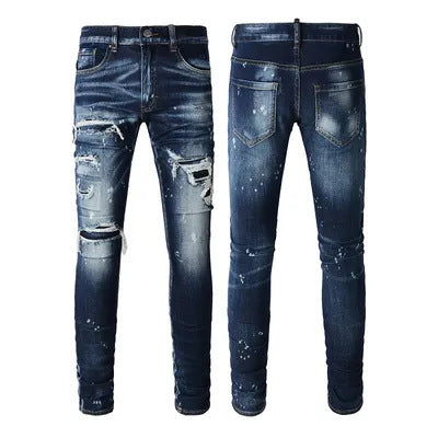 Jeans Rotos Estampados High Street para Hombre - Image 3