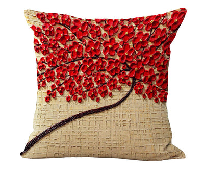 Funda de Almohada con Óleo Artístico en Algodón y Lino - Image 7