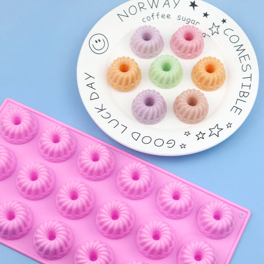 Molde de Silicona Kelilu 18 Cavidades Redondas para Postres, Mousse y Gelatina