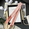 Silk Scarf Arm Bag Ribbon Thin Narrow Long Hair Band Decoration Small Scarf New Version Houndstooth Pink