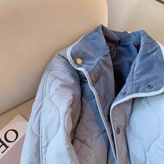 Chaqueta de Pana Azul Antienvejecimiento en Algodón para Mujer - Image 9