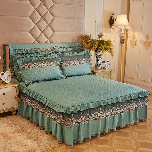 Cubrecama Acolchado de Encaje Premium para Cama Matrimonial 1.8m - Image 10