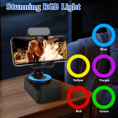 Soporte Inalámbrico 4 en 1 Plegable con Batería de 5000mAh, Luz RGB y Rotación 360° - Image 9