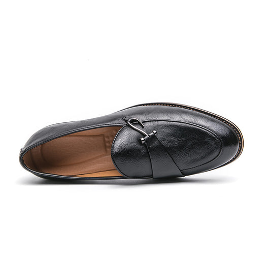 Zapatos Casuales Talla Grande Hombre Estilo Británico sin Cordones - Image 12