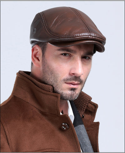 Sombreros de Cuero Casual para Hombre Maduro - Image 3