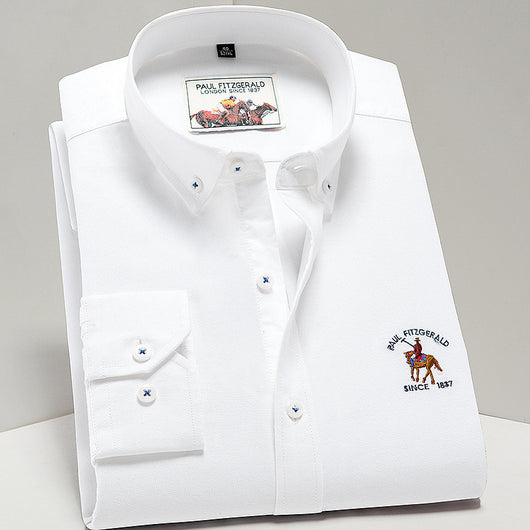 Camisa Oxford de Algodón Puro para Hombre - Estilo Ejecutivo Casual - Image 24