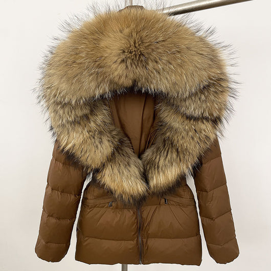 Chaqueta Acolchada Corta Ajustada para Mujer con Forro de Piel - Image 64