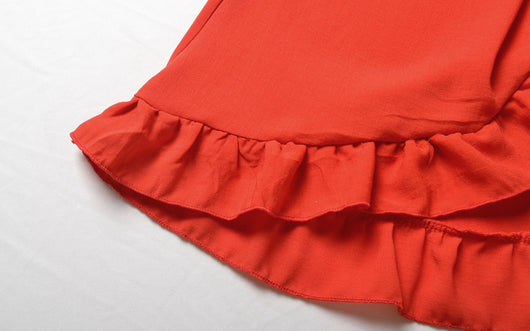 Falda Playera Fruncida con Cordones y Abertura Cruzada - Image 4