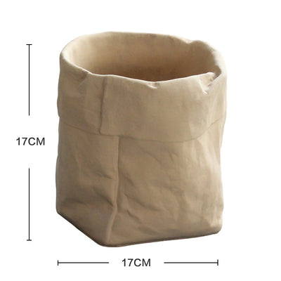 Maceta de Tela y Cuero - Diseño Minimalista y Funcional - Image 5