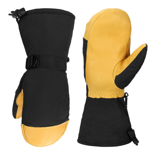 Guantes Largos de Cuero Forrados en Lana Polar - Resistentes al Frío - Image 5