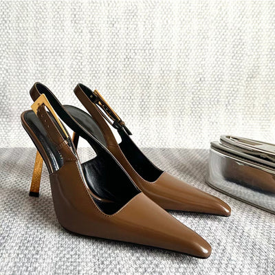 Sandalias Stiletto con Tira Trasera y Punta Afilada para Mujer - Image 4