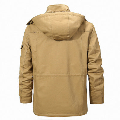 Chaqueta de Algodón Puro Lavado con Terciopelo Engrosado y Forro Removible - Image 3