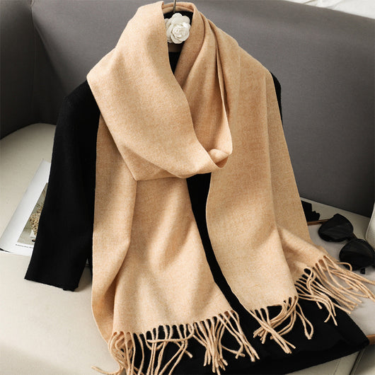 Pashmina Cálida de Color Sólido para Mujer - Chal Suave Estilo Cashmere - Image 49