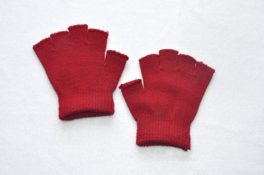 Guantes Tejidos Medio Dedo Color Sólido para Niños - Calidez sin Límites - Image 27