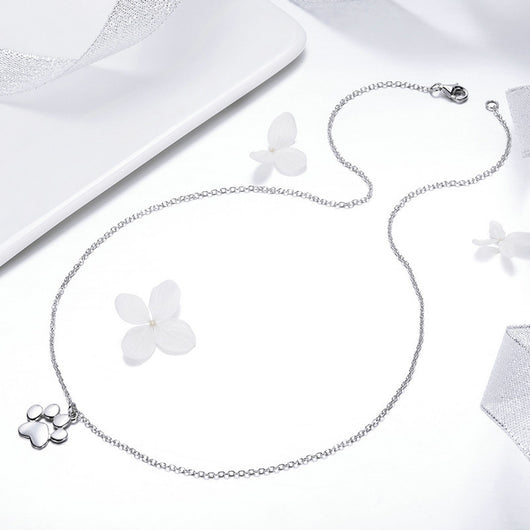 Collar de Plata Esterlina con Huella de Mascota Personalizada - Image 4