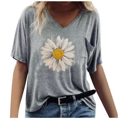 Playera Corta Estampado Girasol para Mujer - Image 19