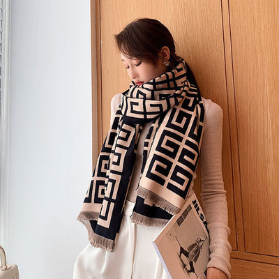 Bufanda Cashmere Reversible de Lujo Británico para Mujer