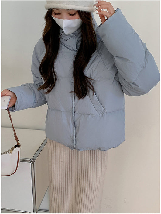 Chaqueta Acolchada Corta con Cuello Parado para Mujer - Image 12