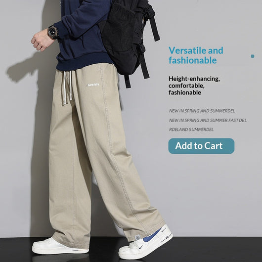 Pantalones Rectos Holgados para Hombre - Corte Ancho y Versátil - Image 13
