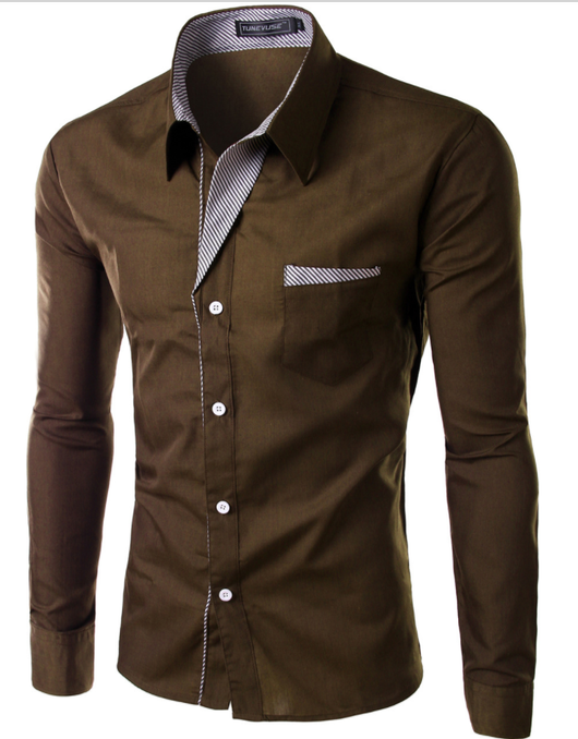Camisa Manga Larga Clásica para Hombre - Estilo Europeo y Americano - Image 5