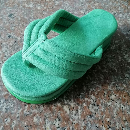 Sandalias Plataforma Antideslizantes con Tacón Medio para Playa
